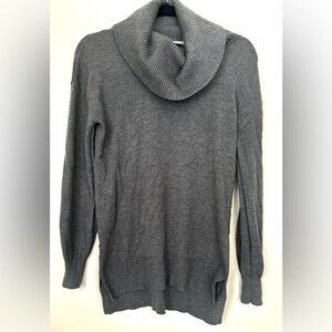 LOFT Charcoal Cowl Neck Sweater